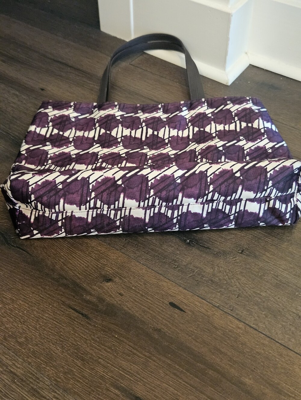 Henri Bendel NYC Fashion Illustration Purple Graphic Tote Shopper Bag - Picture 3 of 16